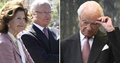 Kung Carl Gustaf och drottning Silvia besöker Utvandrarnas hus och tittar på en fotoutställning om Kungens 50 år på tronen under sitt besök i Växjö i Kronobergs län.