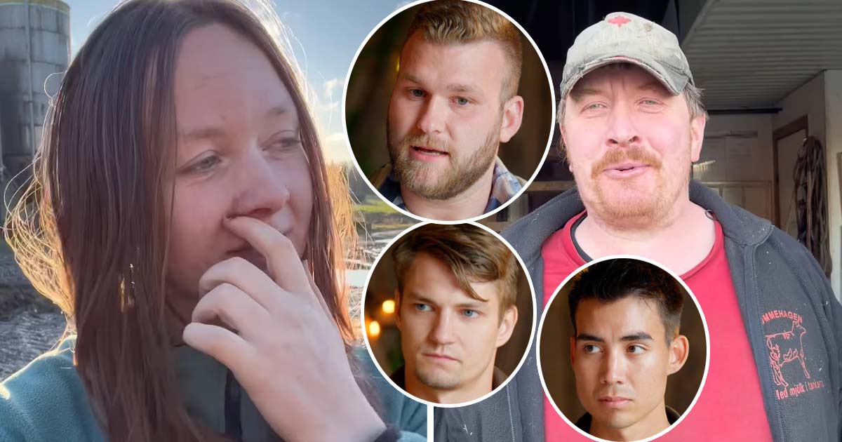 Bonde-Alma Håkansson och pappan med brevskrivarna Victor, Anton och Lucas. Foto: TV4 & Instagram
