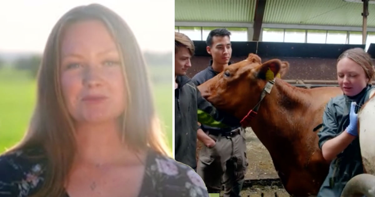 Bonde söker fru: Alma Håkansson och brevskrivarna Lukas Lundström och Anton Blomberg. Foto: TV4