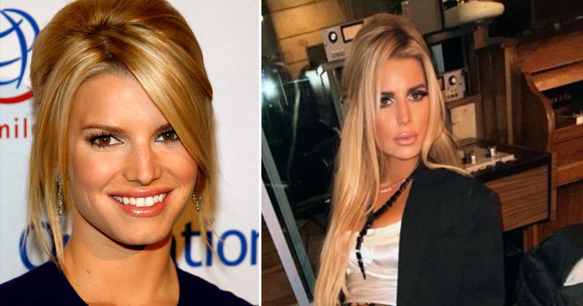 Jessica Simpson 2007 vs 2024. Foto: Shutterstock & Instagram @jessicasimpson