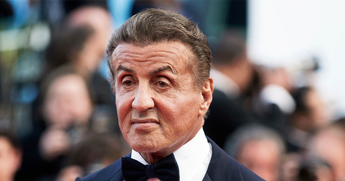 Skådespelaren Sylvester Stallone på röda mattan.