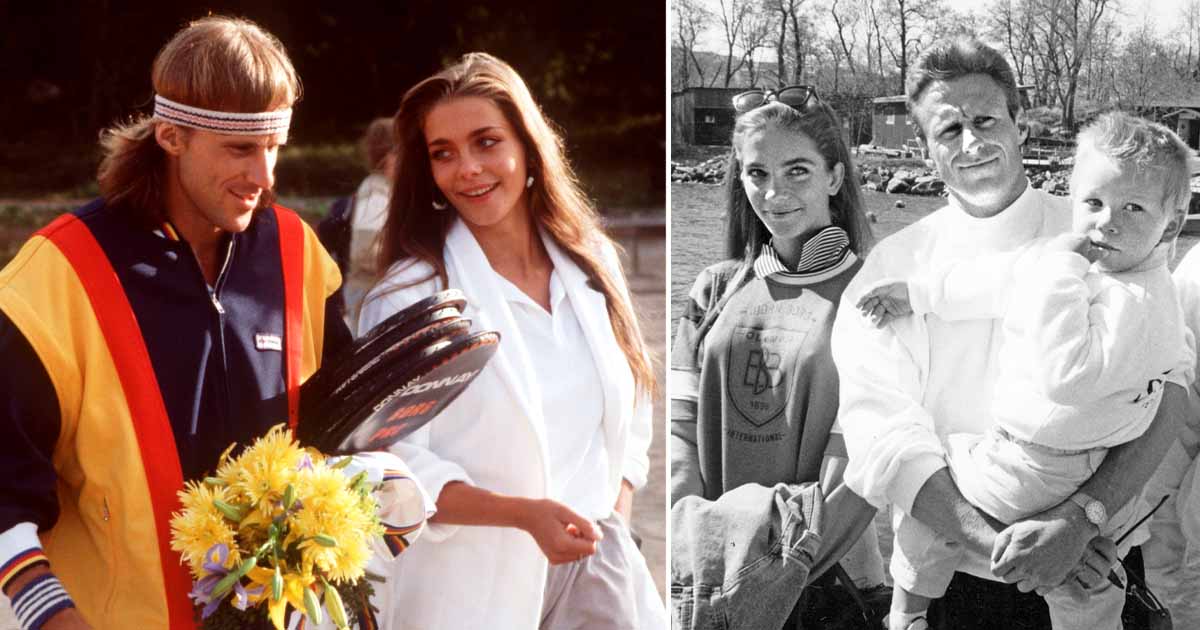 Tennishjälten Björn Borg var tillsammans med flickvännen Jannike Björling på 1980-talet. Bilden till höger med Björns son Robin. Foto: FLT-PICA/TT & Hans T Dahlskog/TT