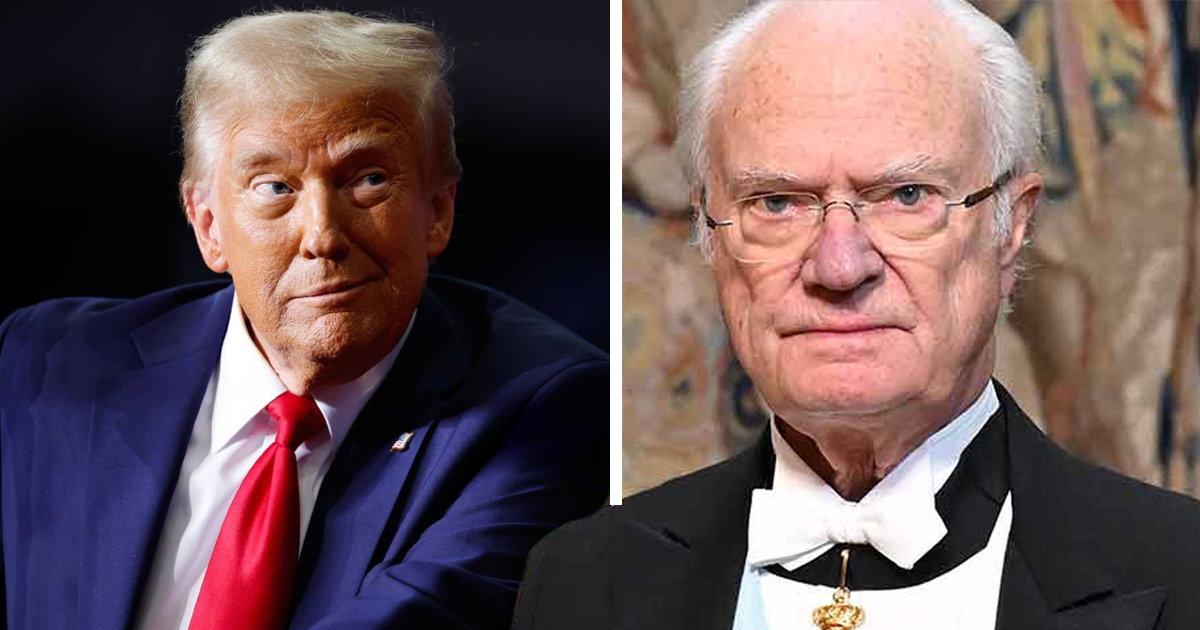 Kungen får kritik efter orden om Donald Trump