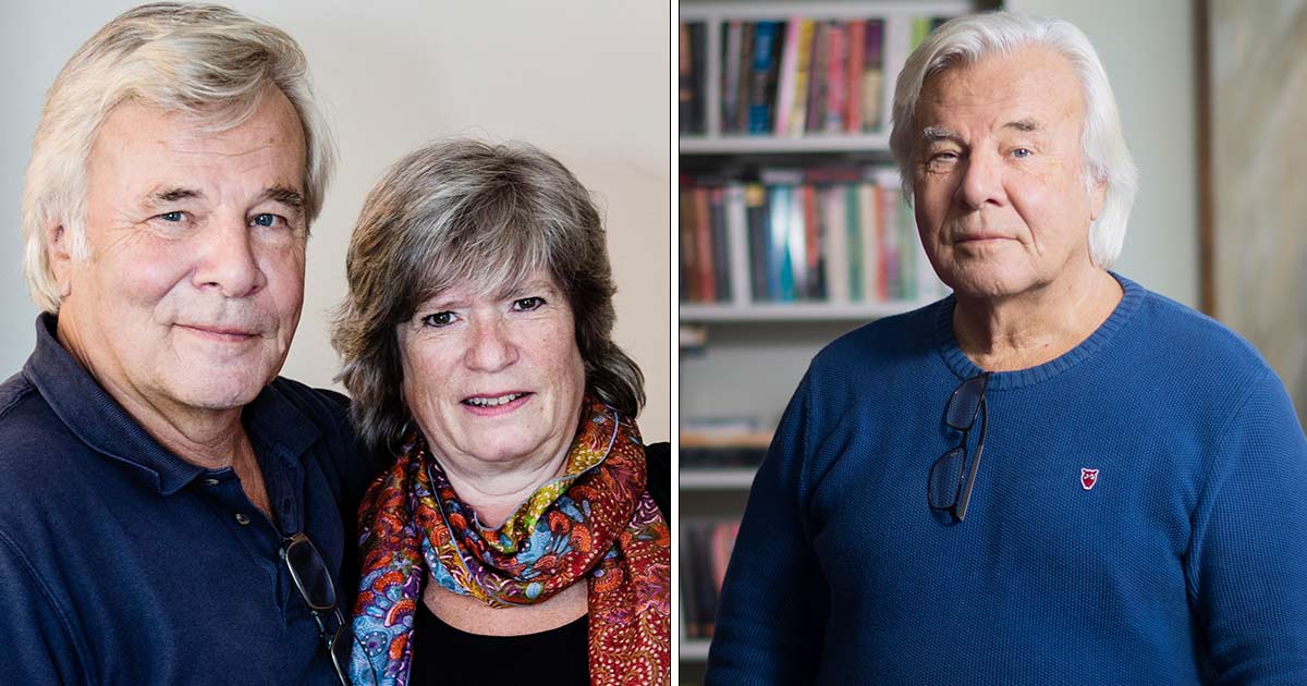 Jan Guillou och hustrun Ann-Marie Skarp.