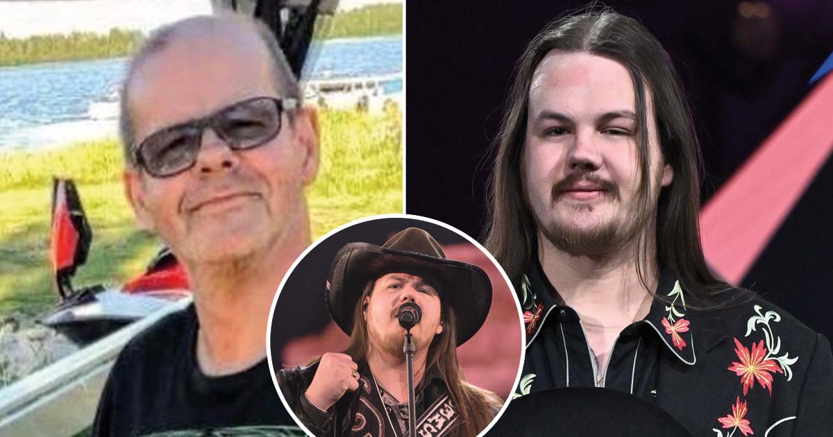 Fredrik Lundman tävlar i Melodifestivalen 2025 med låten "The heart of a Swedish cowboy". Till vänster: pappa Erik som gick bort i höstas. Foto: Instagram @theswedishcowboy & Claudio Bresciani/TT & Stina Stjernkvist/SVT