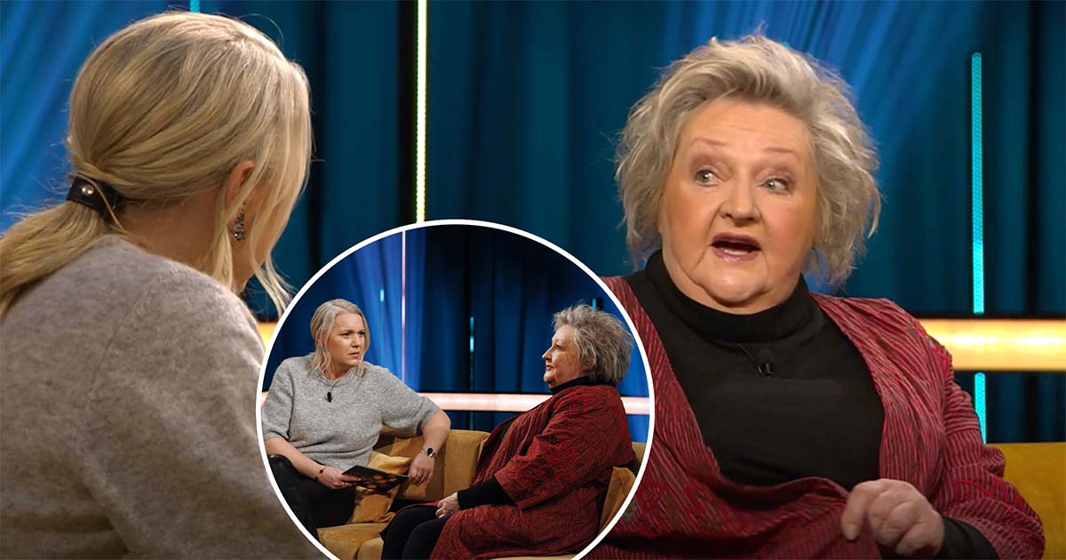 Marianne Mörck är gäst hos Carina Bergfeldt. Foto: Annika Berglund/Monkberry/SVT
