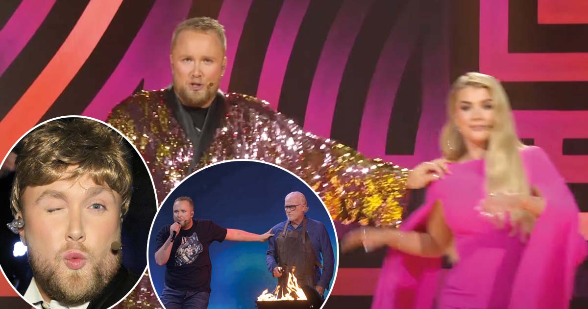 Edvin Törnblom och Kristina "Keyyo" Petrushina i Melodifestivalen 2025. Foto: Stina Stjernkvist/SVT