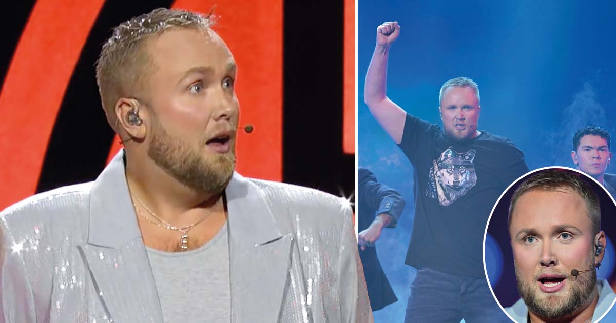 Edvin Törnblom i Melodifestivalen 2025. Foto: Stina Stjernkvist/SVT & Björn Larsson Rosvall/TT