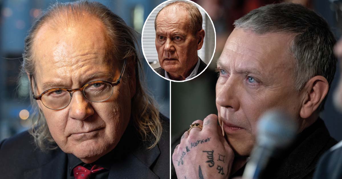 Peter Haber och Mikael Persbrandt var tidigare kollegor i "Beck"-filmerna. Foto: Anders Wiklund/TT & Björn Larsson Rosvall/TT & Johan Paulin/TV4