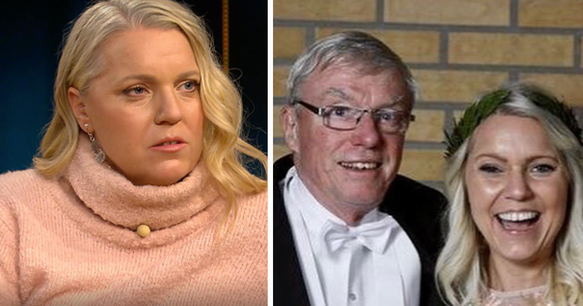 Carina Bergfeldt och hennes styvpappa Bosse.