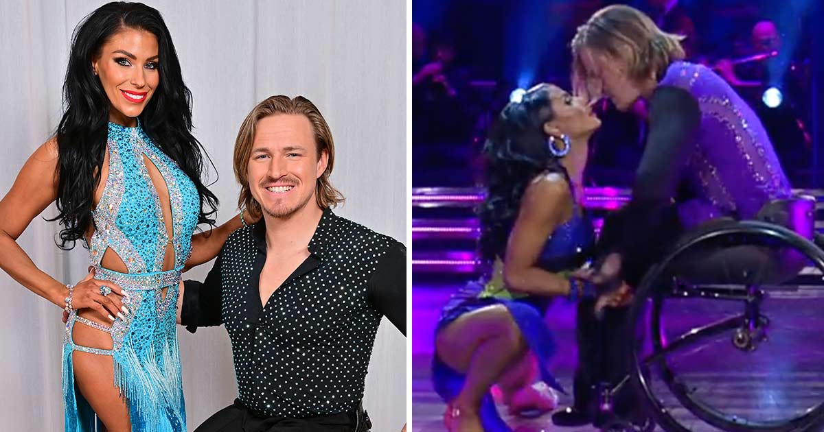 Jasmine Tacaks och Aron Anderson I Let's Dance.