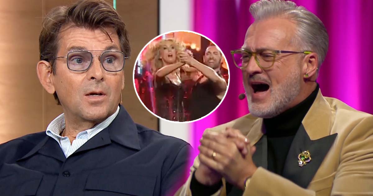 Niklas Strömstedt vill inte göra som makan Jenny och tävla i Let's dance. Till höger: Tony Irving. Foto: TV4
