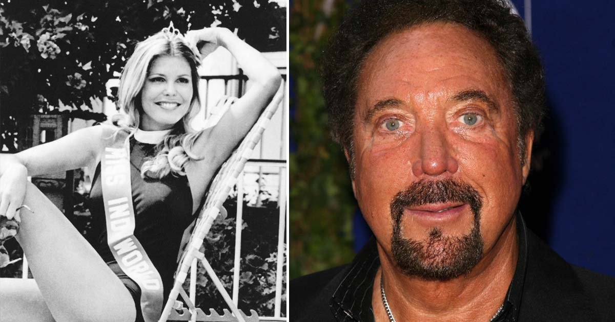 "Miss World" Marjorie Wallace och Tom Jones. Foto: AP Photo/TT & Shutterstock
