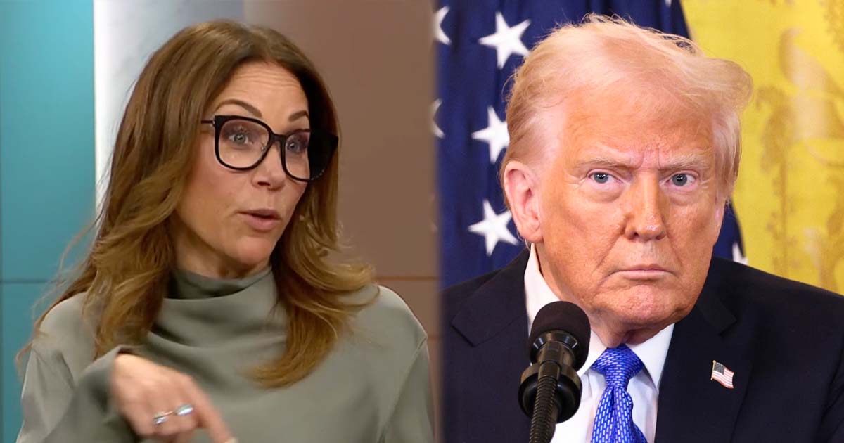 Tilde de Paula Eby och Donald Trump. Foto: TV4 & Shutterstock
