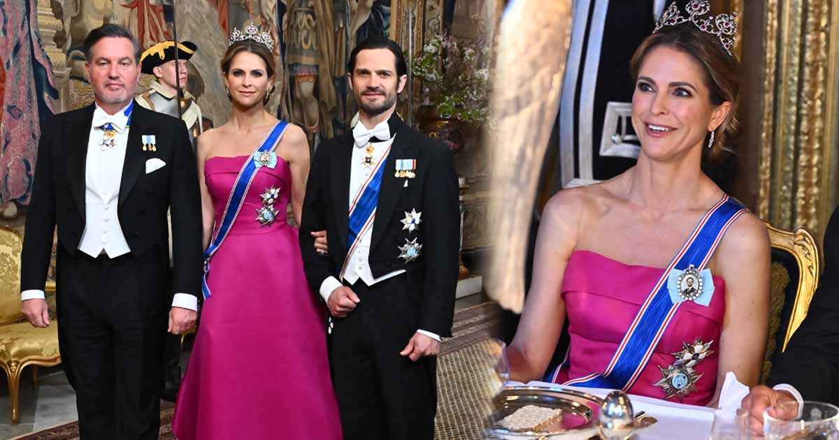 Chris O'Neill, prinsessan Madeleine och prins Carl Philip under det isländska statsbesöket i Stockholm våren 2025. Foto: Claudio Bresciani/TT