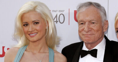 ChatGPT sade: Holly Madison och Hugh Hefner närvarar vid den 35:e årliga AFI Life Achievement Award: en hyllning till Al Pacino, som hölls på Kodak Theatre i Hollywood, Kalifornien, den 7 juni 2007.