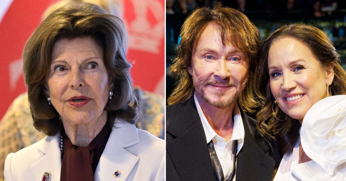 Drottning Silvia dyker upp i "Vilket liv" med Christer Lindarw och Renée Nyberg. Foto: Fredrik Sandberg/TT & John Resborn/TV4