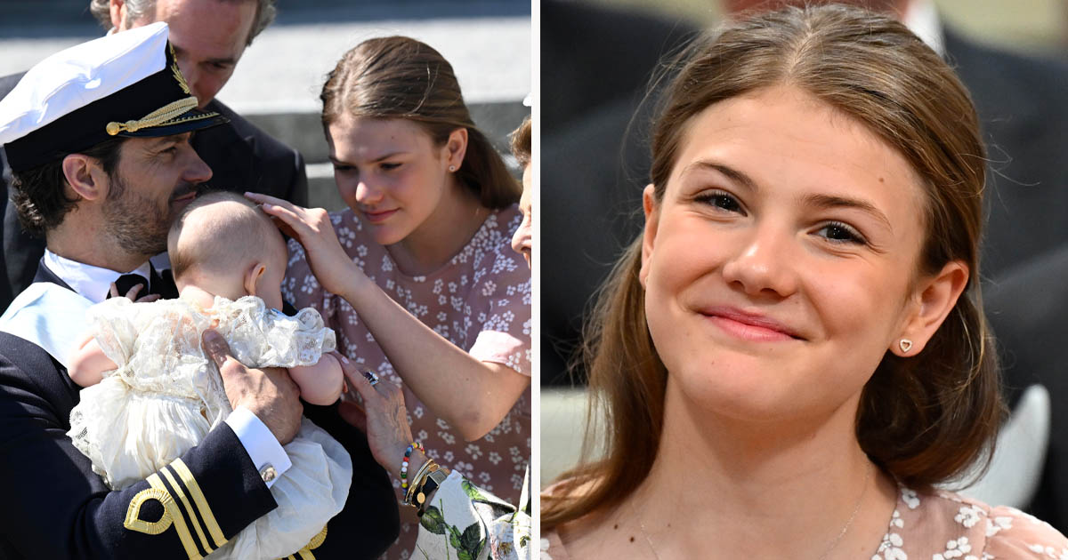 Prinsessan Estelle på prinsessan Ines dop
