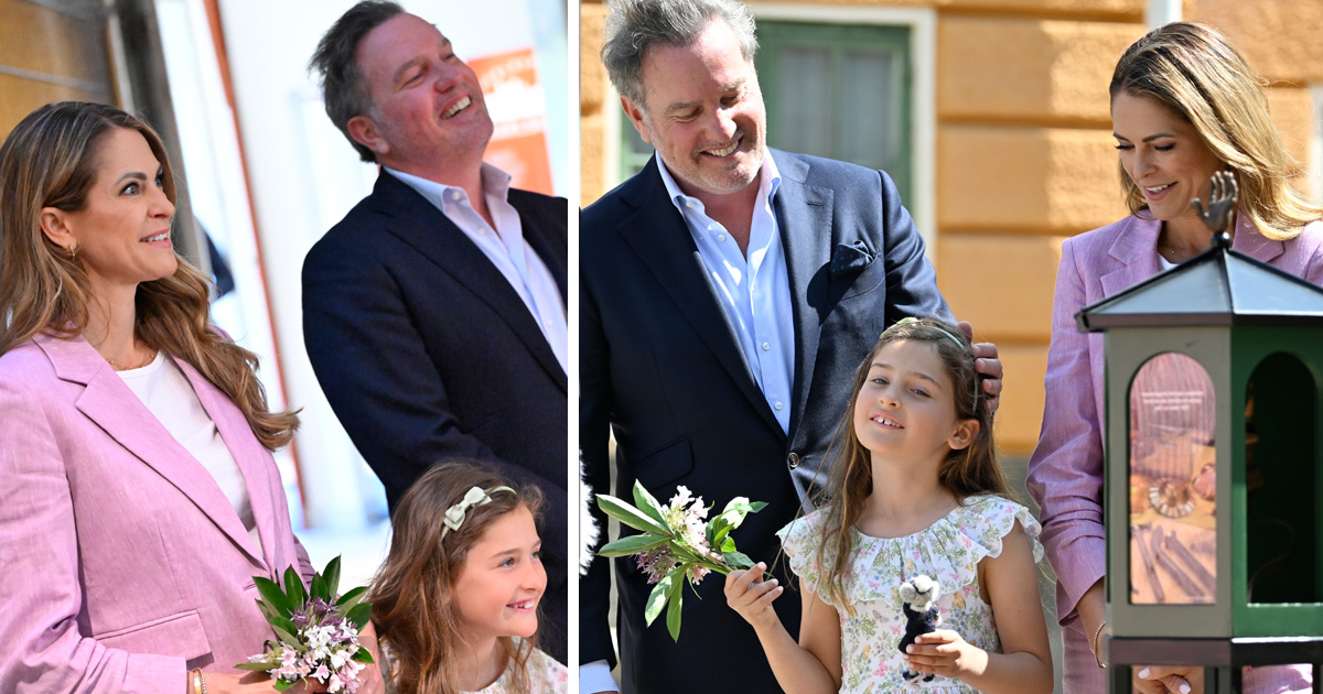 Chris O'Neill närvarade när dottern prinsessan Adrienne fick motta dopgåva