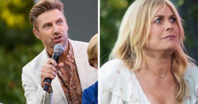 Pernilla Wahlgren och Linus Wahlgren i Allsång på Skansen.