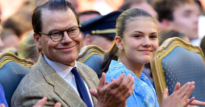 Prins Daniel tillsammans med dottern prinsessan Estelle