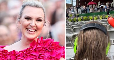 Sanna Nielsen och sonen Gibson.