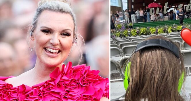 Sanna Nielsen och sonen Gibson.