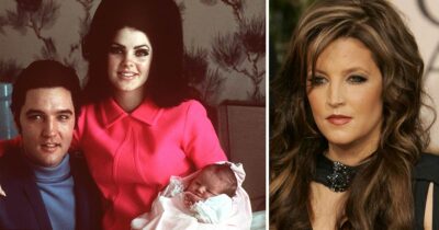Elvis Presley, Priscilla Presley och Lisa Marie Presley.