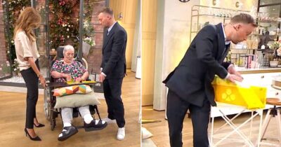 Sofia Geite och Axel Pileby med gäst under Triss i Nyhetsmorgon. Foto: TV4