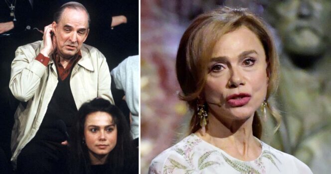 1983. Regissören Ingmar Bergman. I förgrunden Lena Olin, då skådespelare på Dramaten. Foto: TT & Anders Wiklund/TT