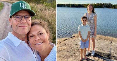 Kronprinsessan Victoria och Prins Daniel med barnen Estelle och Oscar