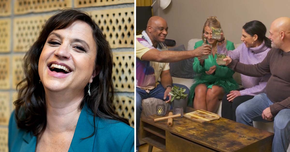 Petra Mede i "Halv åtta hos mig". Foto: Christine Olsson/TT & TV4