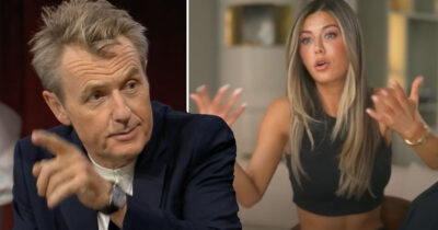 Fredrik Skavlan och Bianca Ingrosso. Foto: SVT & Kanal 5