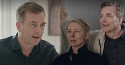 Julia Dufvenius och Christopher Wollter