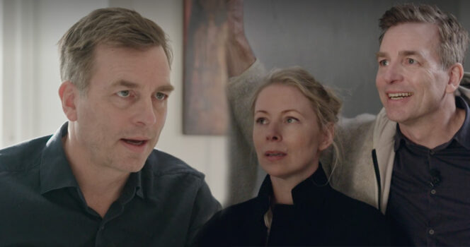 Julia Dufvenius och Christopher Wollter