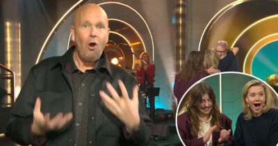 Lasse Kronér med Isak Löb och Emilia Rehnberg i "Doobidoo". Foto: SVT