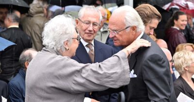 Prinsessan Christina med Tord Magnuson och lillebror kung Carl XVI Gustaf. Foto: Henrik Montgomery/TT