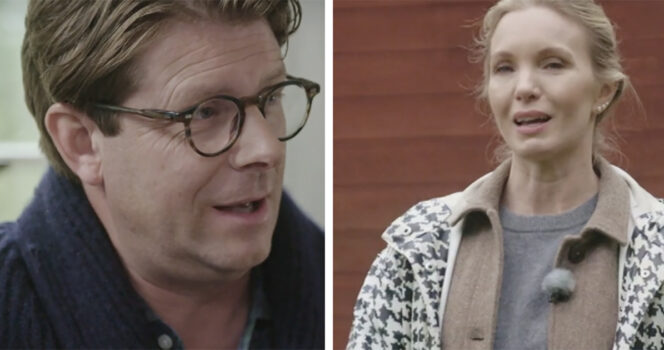 Rickard Thunér och Erika Åberg i Det sitter i väggarna