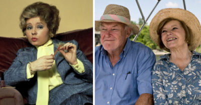 Prunella Scales spelade i Pang i bygget