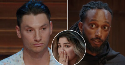 Alexander Pärleros, Matilda Allan och Ahmed Behran i Förrädarna. Foto: TV4