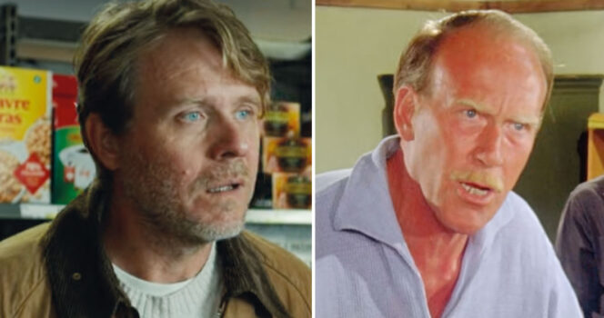 Henrik Norlén och Torsten Lilliecrona som farbror Melker i "Vi på Saltkråkan". Foto: SVT