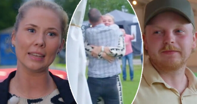 Bonde söker fru: Elin Fröding, okänd man och brevskrivaren Rasmus. Foto: TV4
