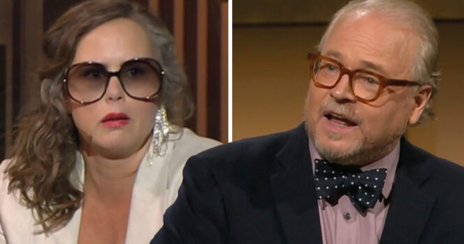 Hanna Hellkvist och Fredrik Lindström i På spåret.