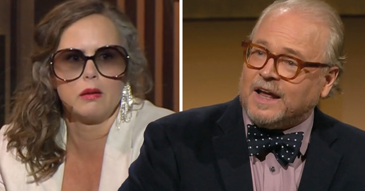 Hanna Hellkvist och Fredrik Lindström i På spåret.