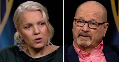 Carina Bergfeldt och Gurra Krantz. Foto: SVT