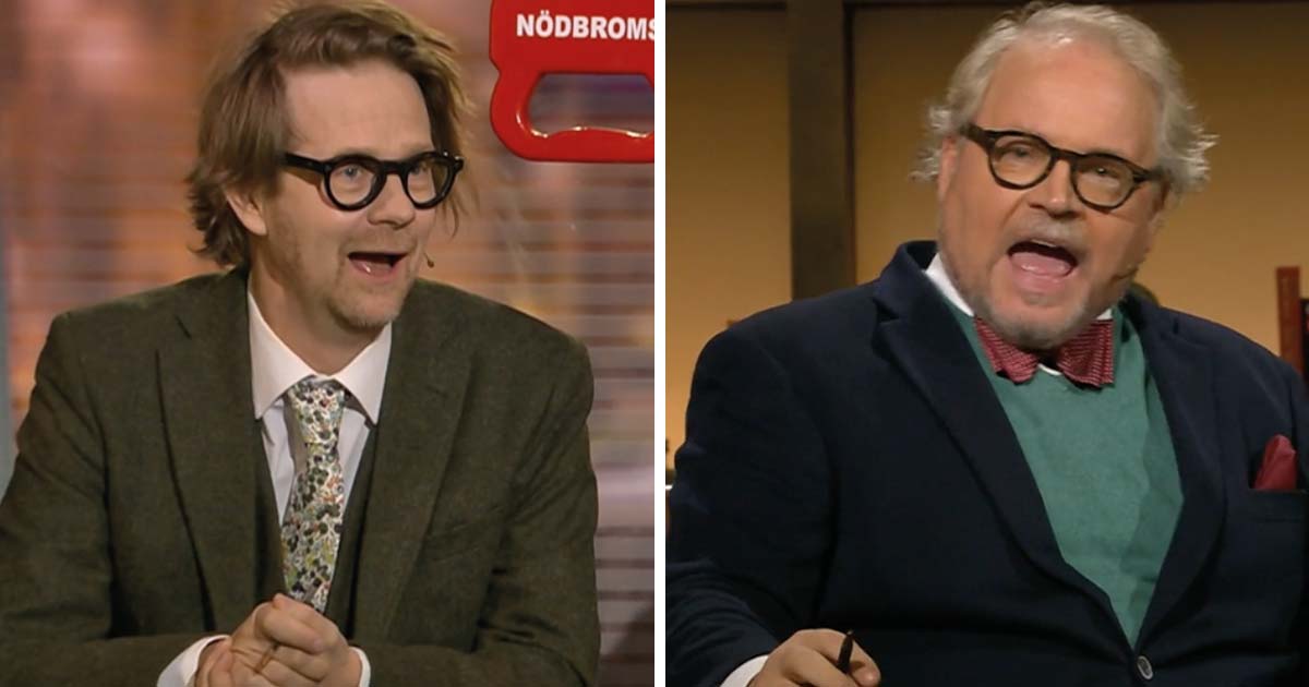 Anders "Ankan" Johansson och Fredrik Lindström i "På spåret".
