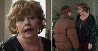 Inger Nilsson och Gusten Wickberg i SVT:s julkalender "Tidstjuven". Foto: SVT