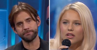 Pär Lernström och Nicolina-Mercedes Brandström i Idol. Foto: TV4