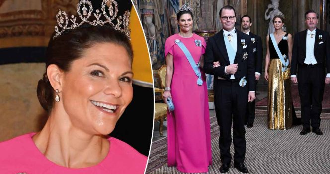 Kronprinsessan Victoria på kungens Nobelmiddag. Foto: TT