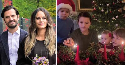 Prins Carl Philip och prinsessan Sofia med barnen Julian, Alexander, Ines och Gabriel. Foto: Jonas Ekströmer/TT & Instagram @prinsparet